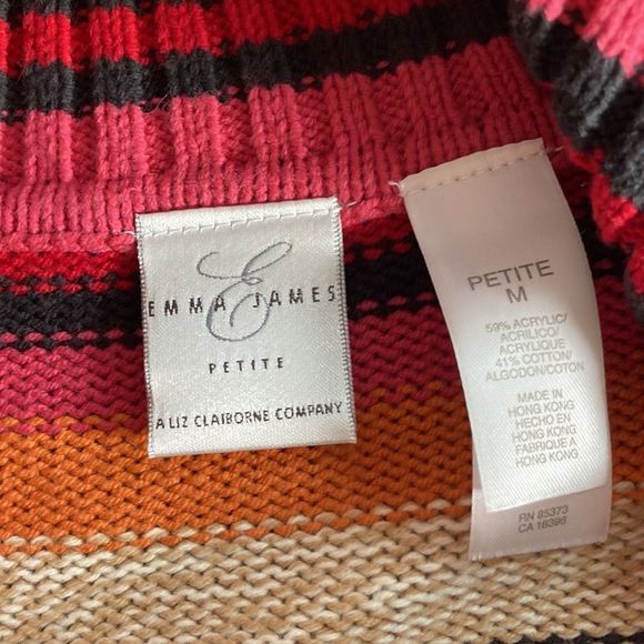 Emma James Knit Zip up Sweater Womens Medium Petite - Picture 3 of 8